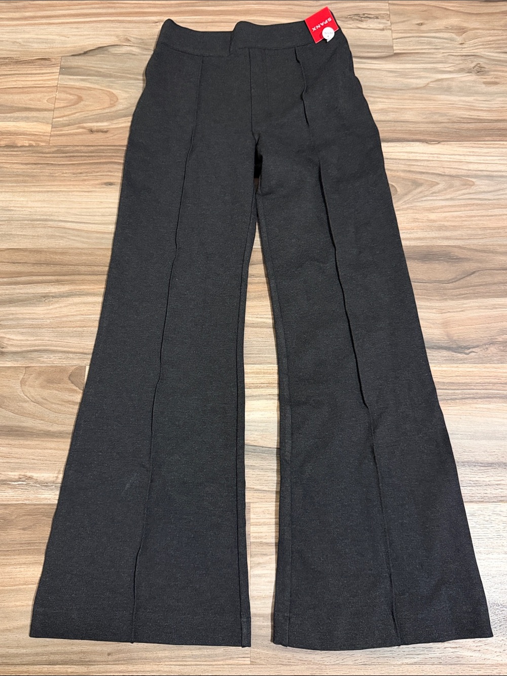 Spanx Hi-Rise Flare Ponte Pant Charcoal Heather Women’s SP Petite Stretch NWT